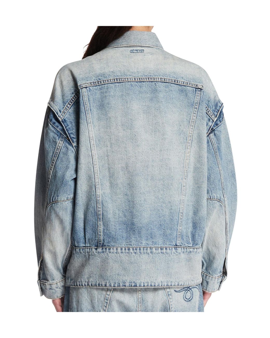 R13 Blue Button-Front Denim Jacket