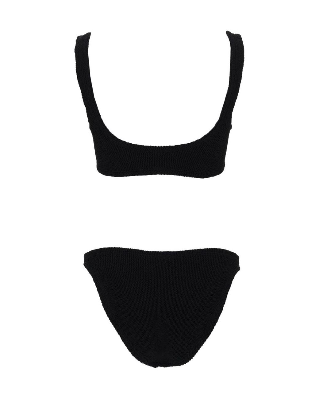 Hunza G Black Xandra Crinkle Bikini Set