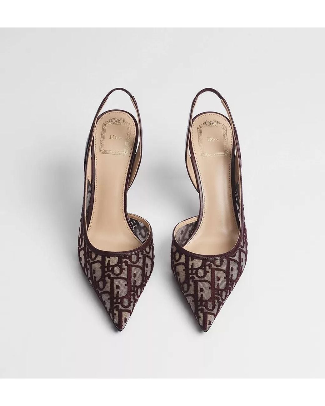 Dior Brown Aable Slingback Pump