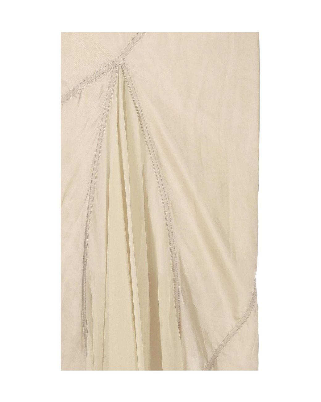 Rick Owens Natural Draped Asymmetric Skirt