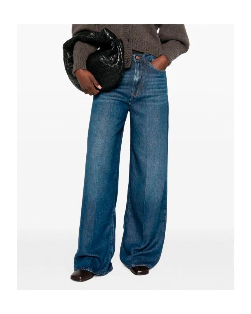 3x1 Blue Wide-Leg Jeans