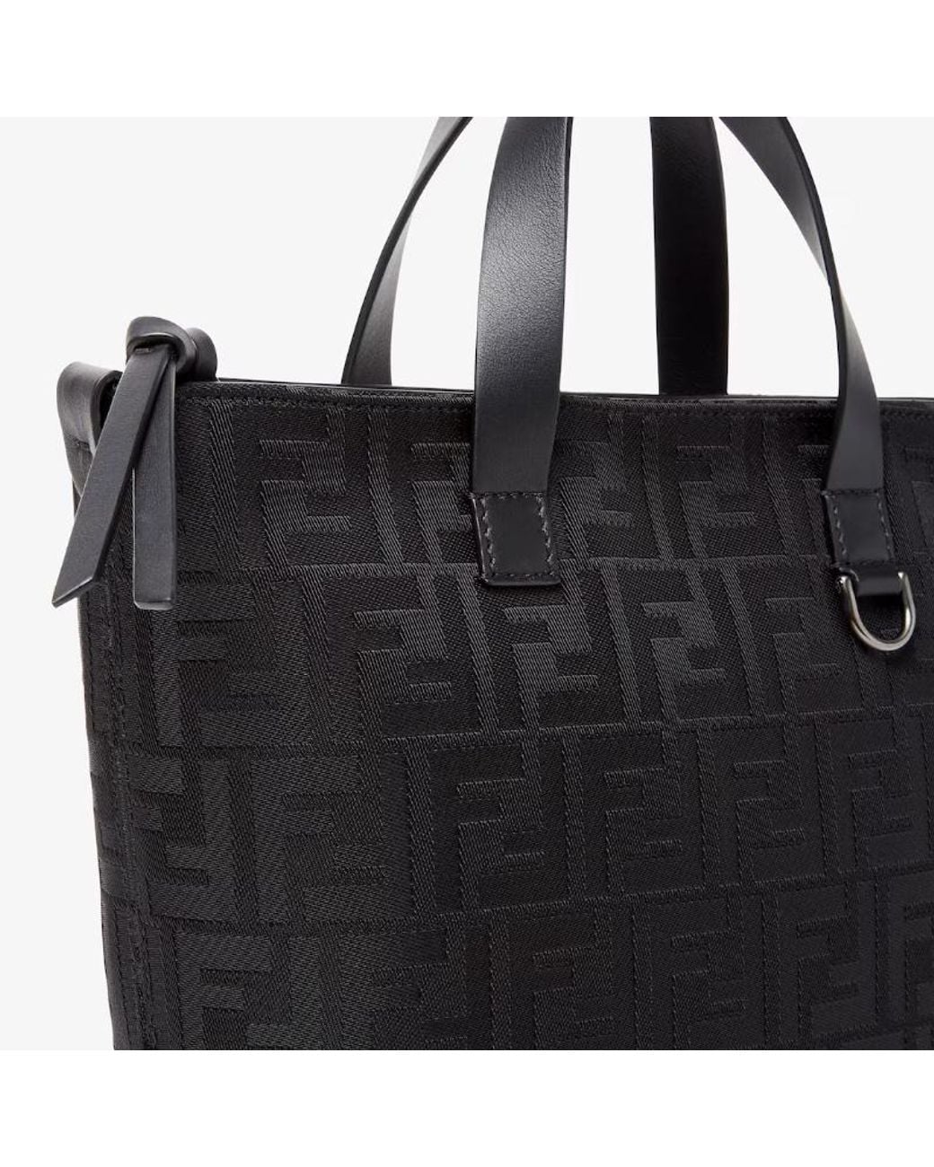 Fendi Black Small Ff Squared Shopping Bag for men