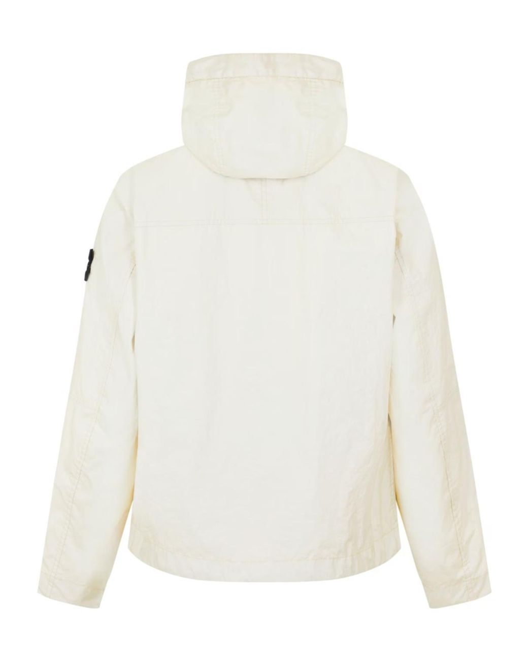 Stone Island White Logo-Stamped Casual Jacket for men