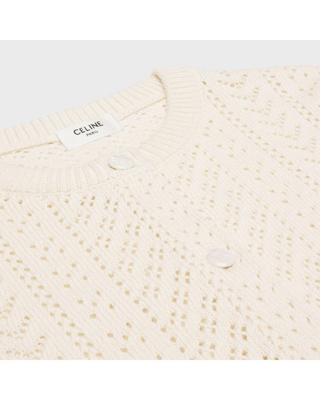 Céline White Cardigan