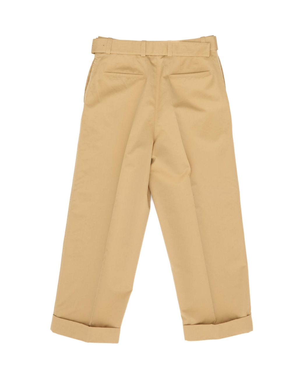 Jil Sander Natural Mid-Rise Belted Trousers for men