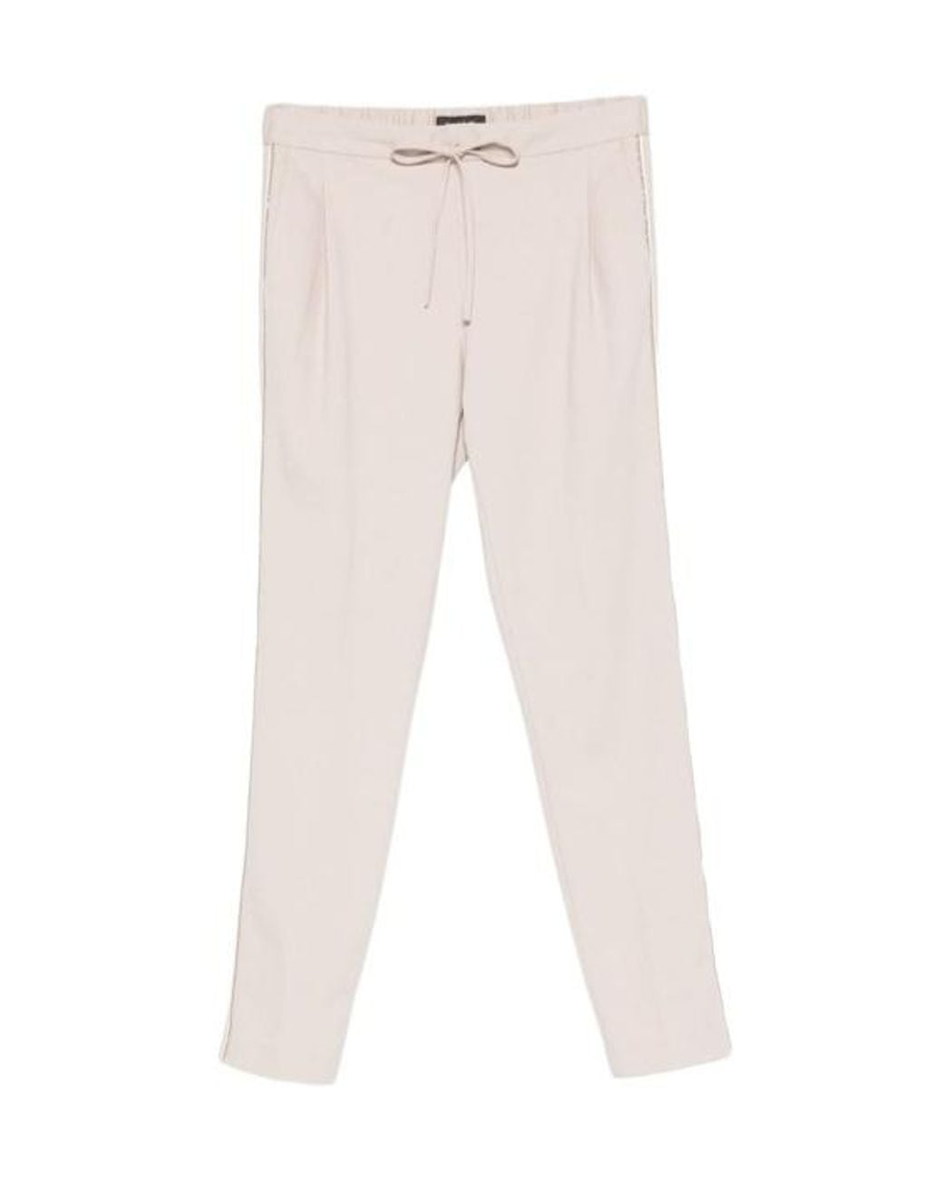 Fabiana Filippi White Straight-Leg Casual Trousers