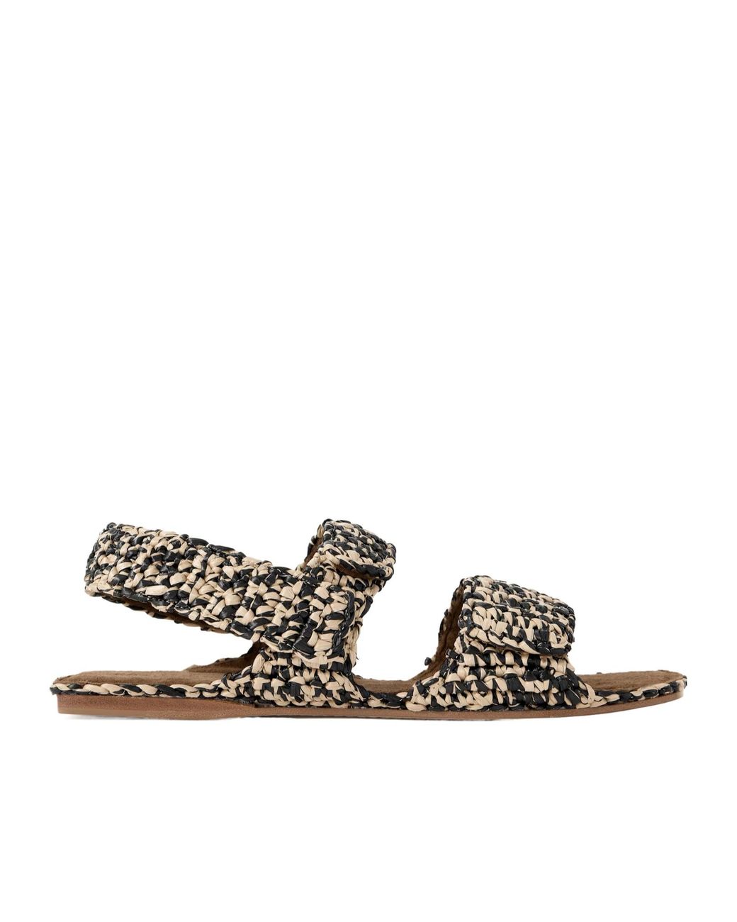 Khaite Multicolor Two-Tone Raffia Sandals