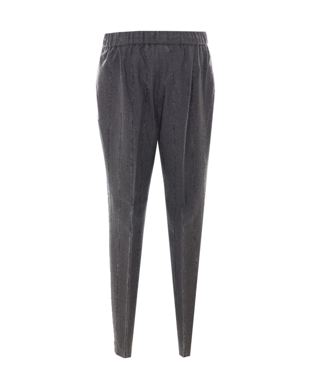 Fabiana Filippi Gray Drawstring Tapered Pants