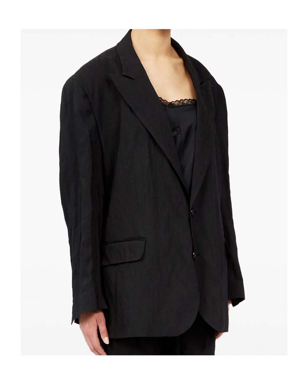 MM6 by Maison Margiela Black Single Breasted Tailored Blazer