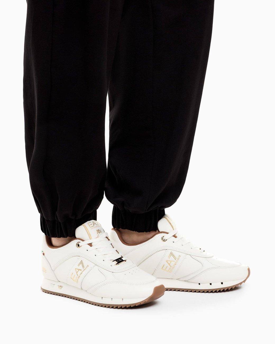 EA7 White And 10Th Anniversary Sneakers for men