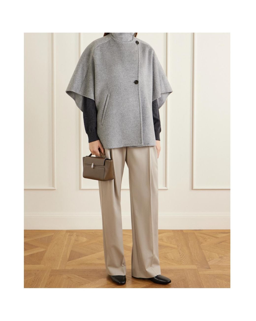 Max Mara Gray Oversized Cape