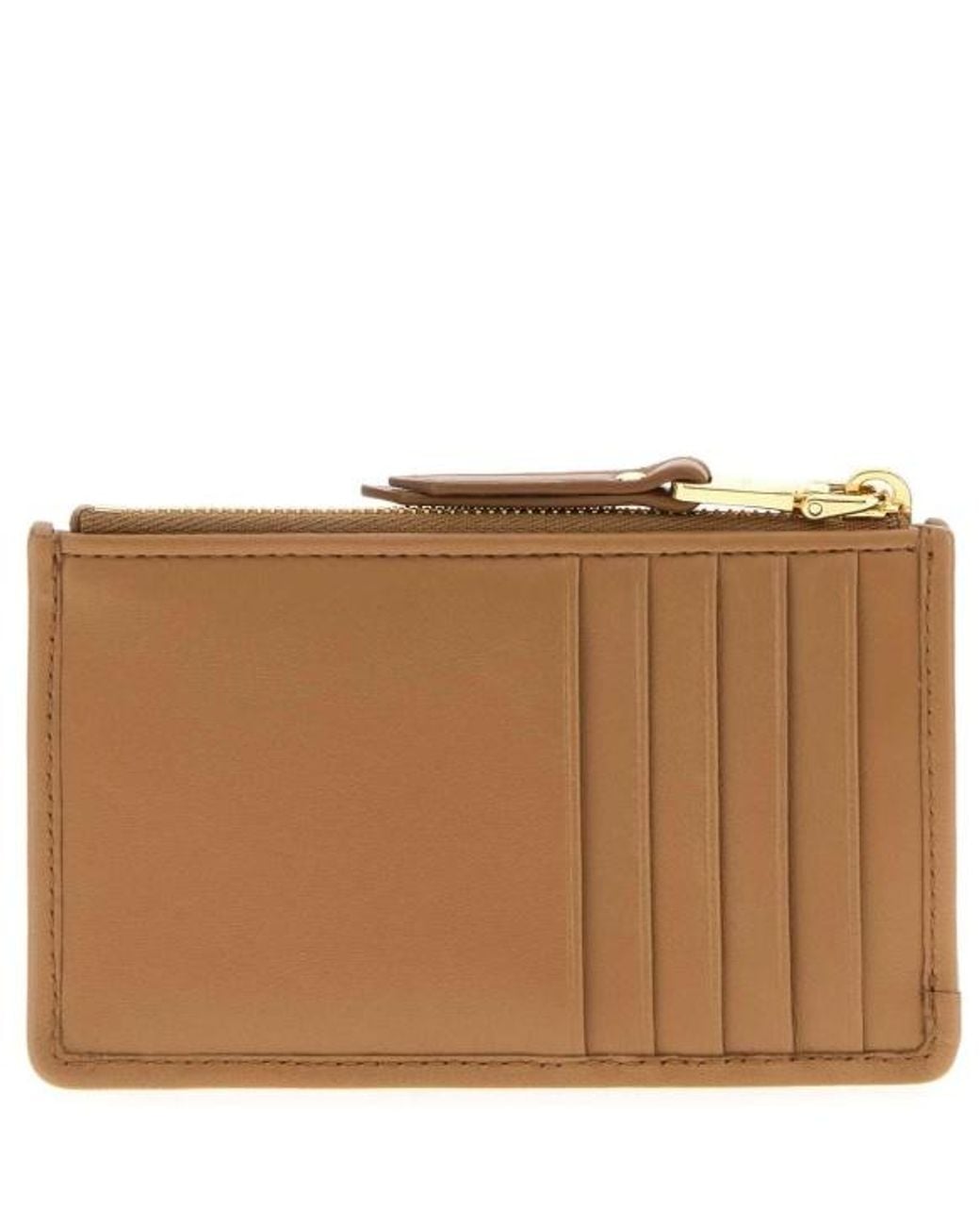 Miu Miu Brown Matelassé Zipped Wallet