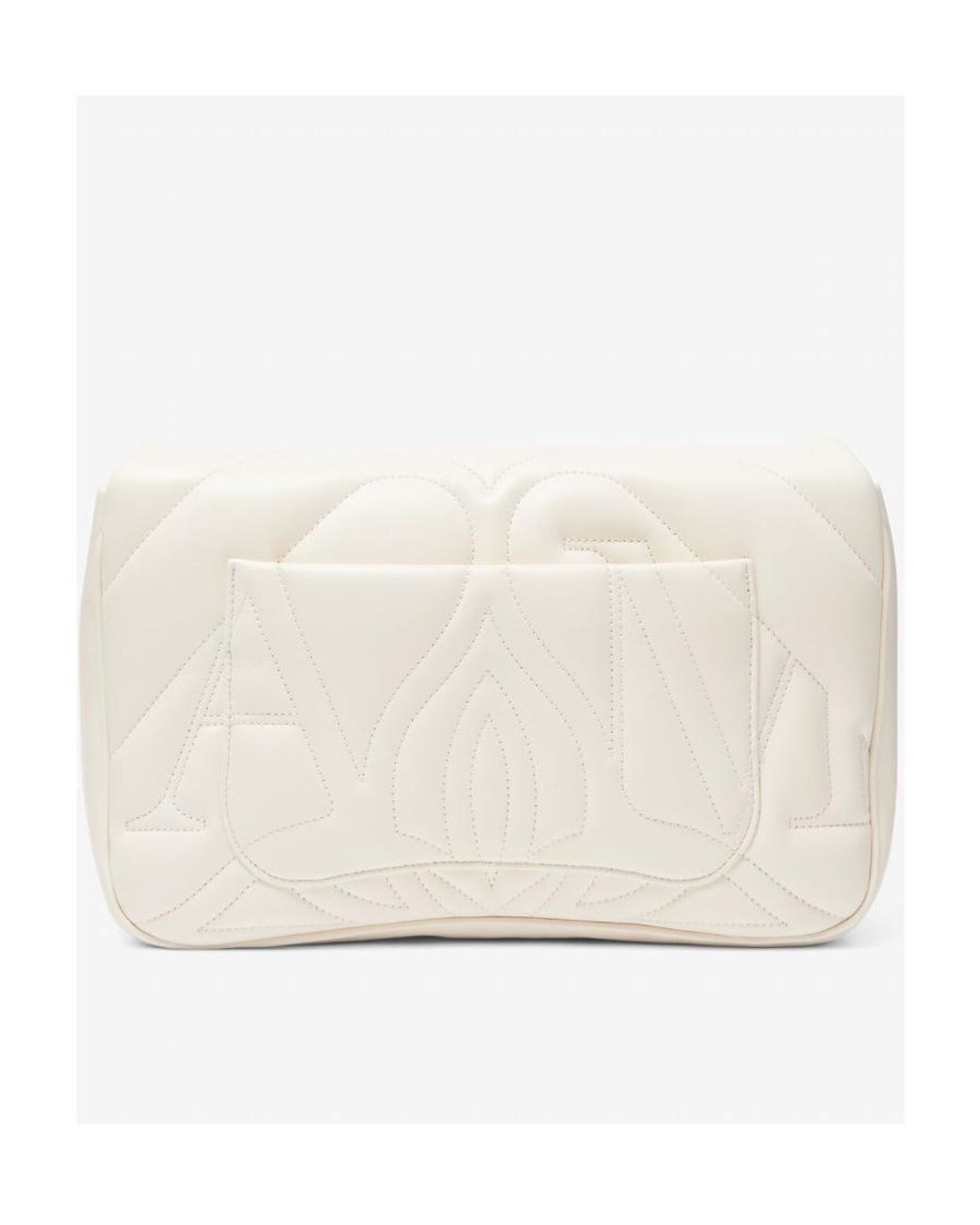 McQueen White The Seal Chain-Linked Shoulder Bag