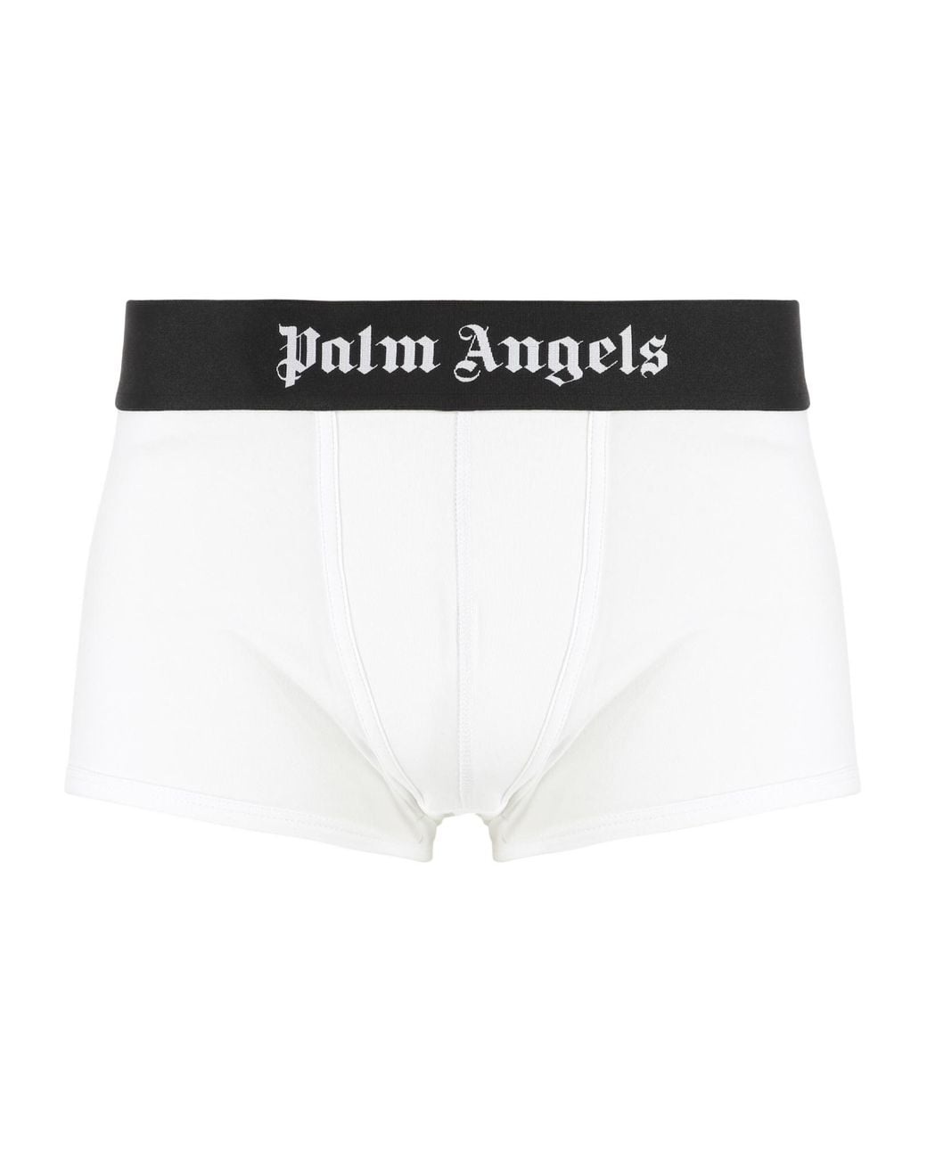 Palm Angels White Logo Band Bi-Pack Trunks for men