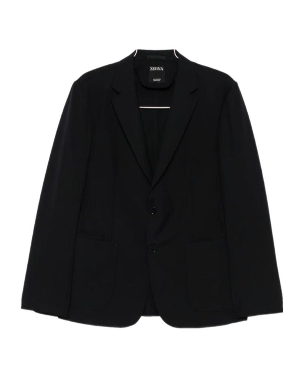 Zegna Black Long-Sleeved Suit Jacket for men