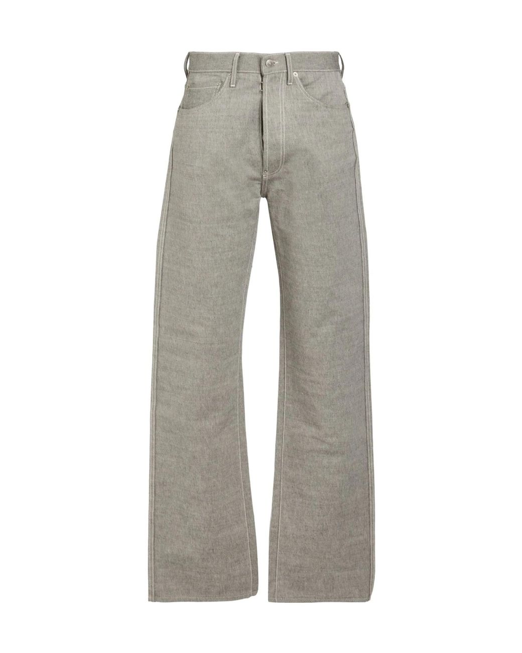 Maison Margiela Gray Solid Color Casual Trousers