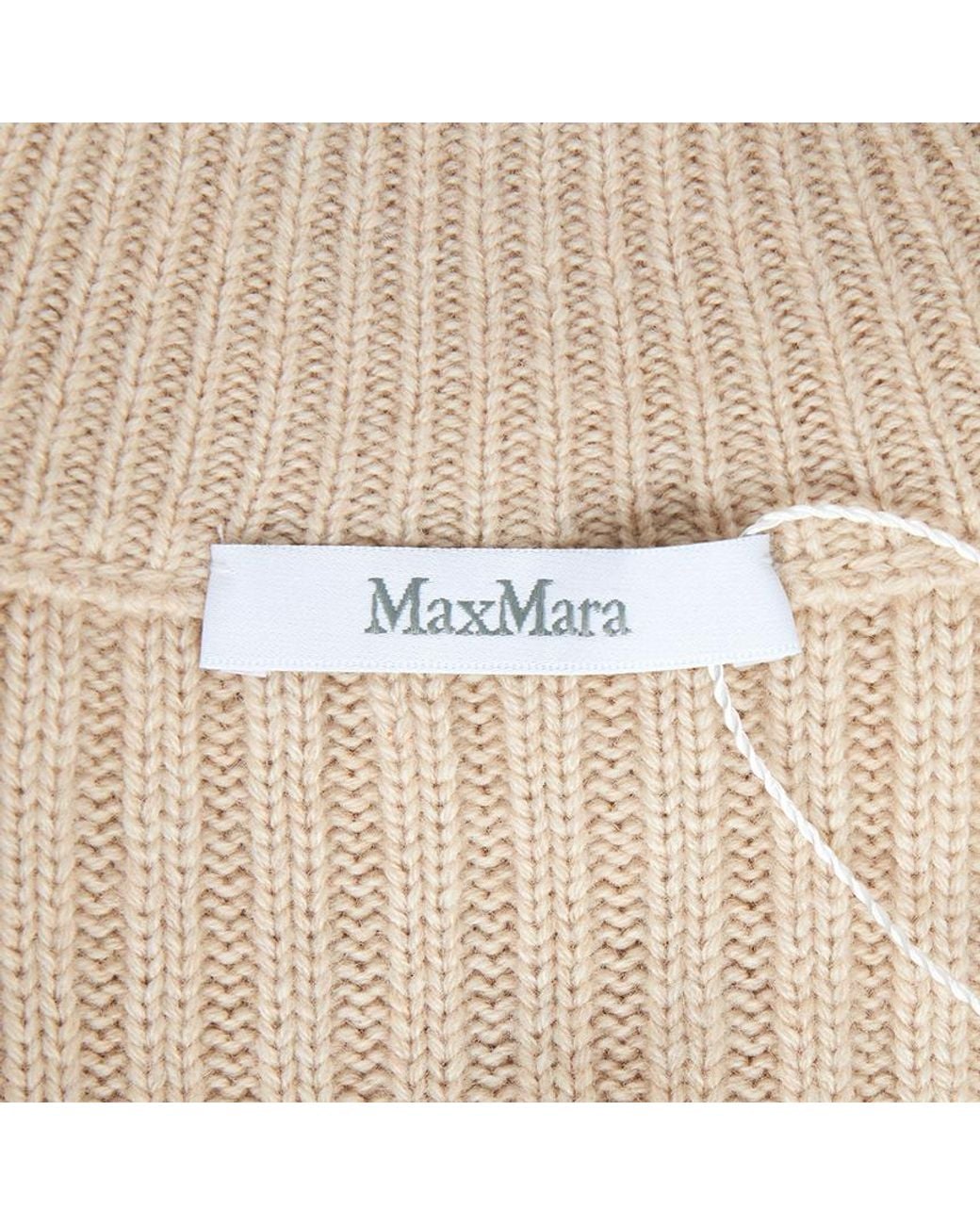 Max Mara White Afelio High Neck Button-Up Cardigan
