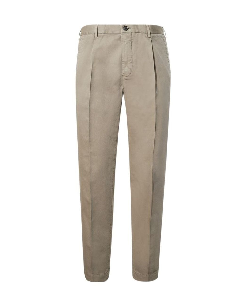 Incotex Gray Pattern 54 Pleated Pants for men