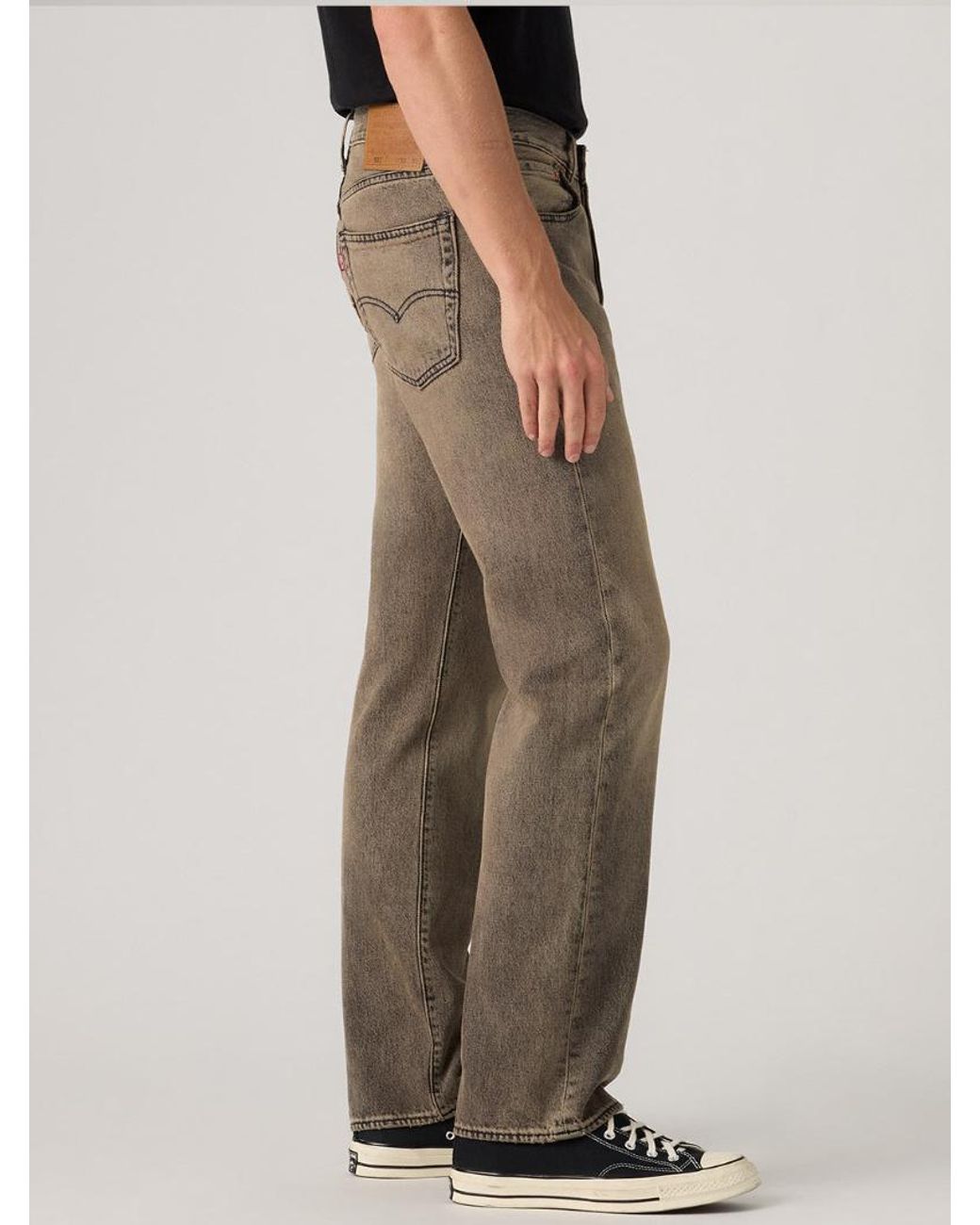 Levi's Gray 501 Original Straight-Leg Jeans for men