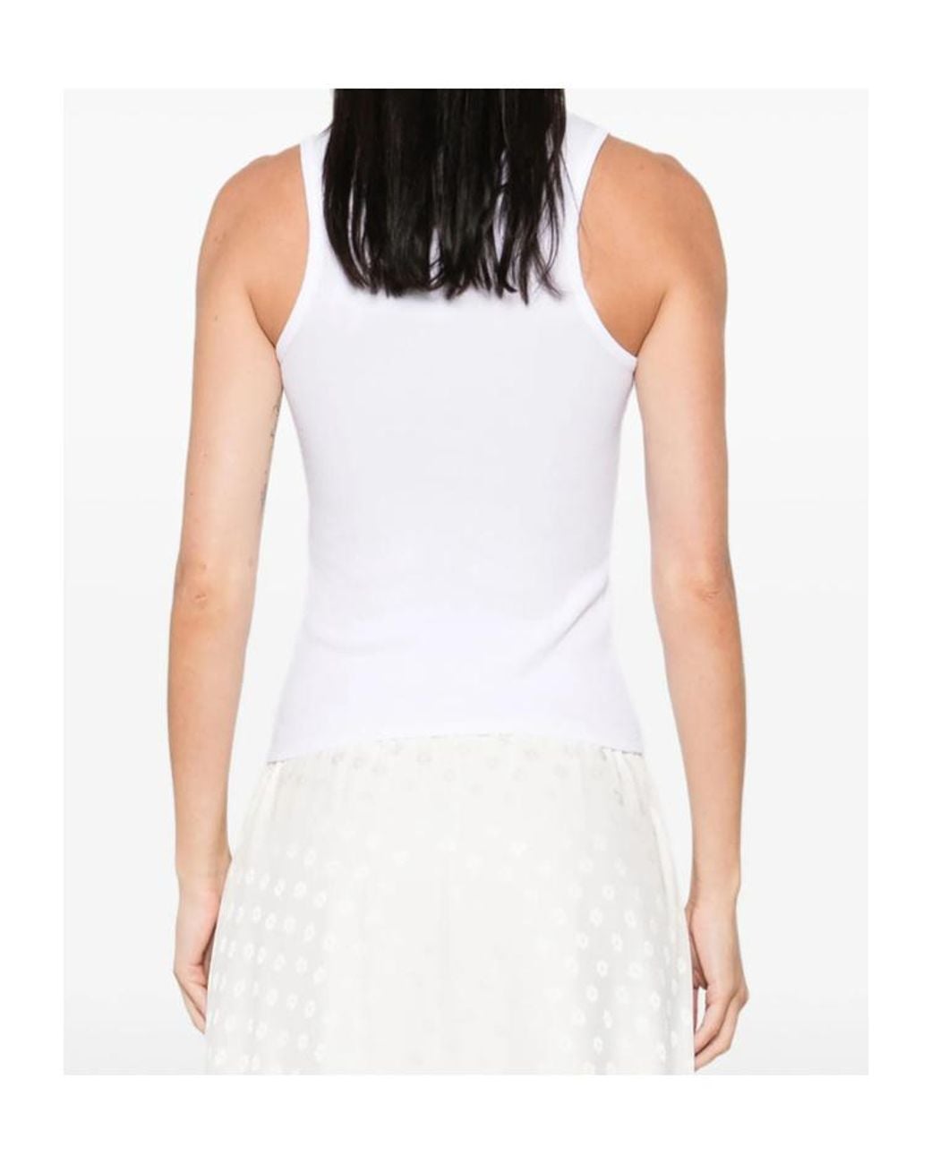 Vivienne Westwood White Slim Logo Tank Top