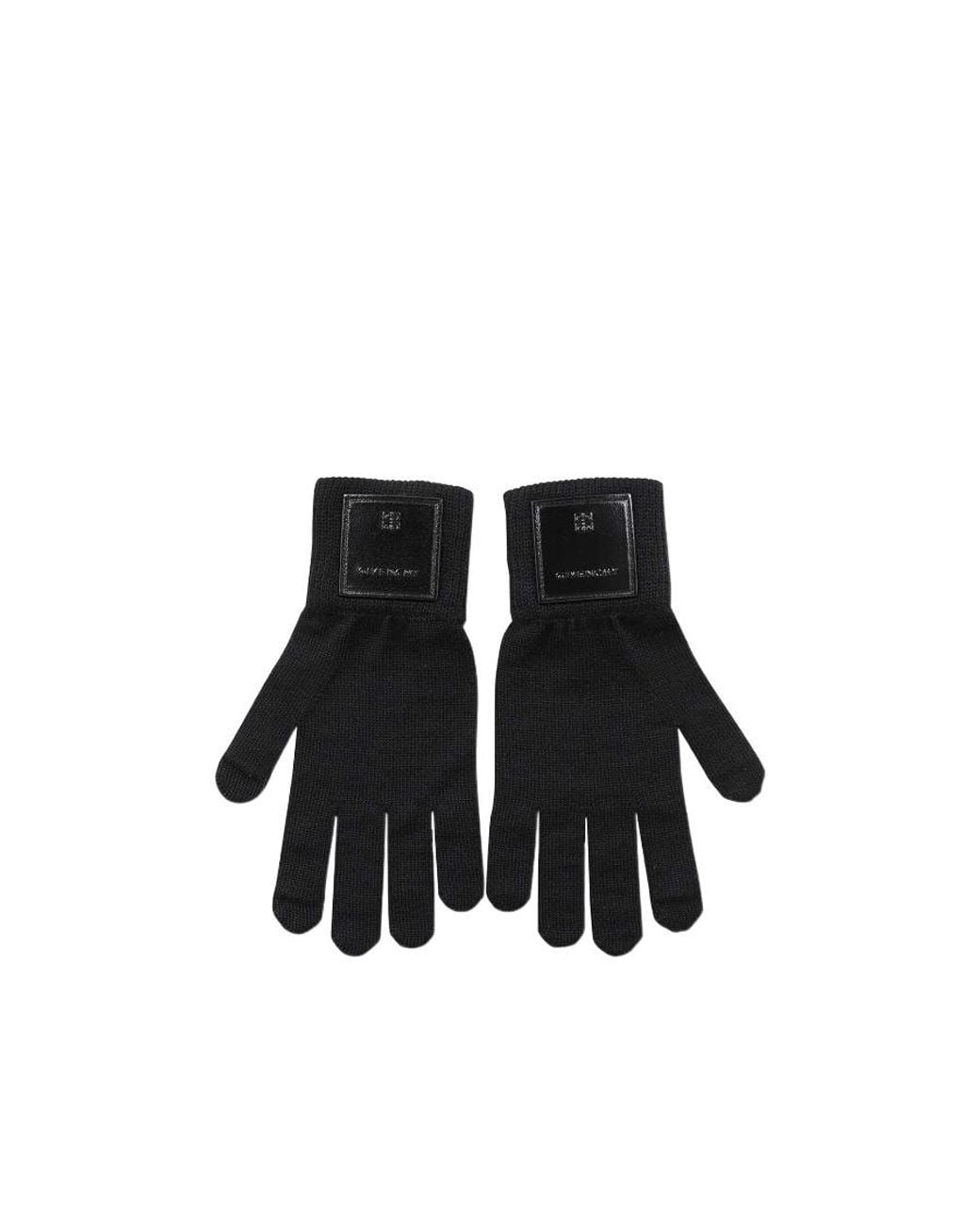 Givenchy Black Logo Gloves for men