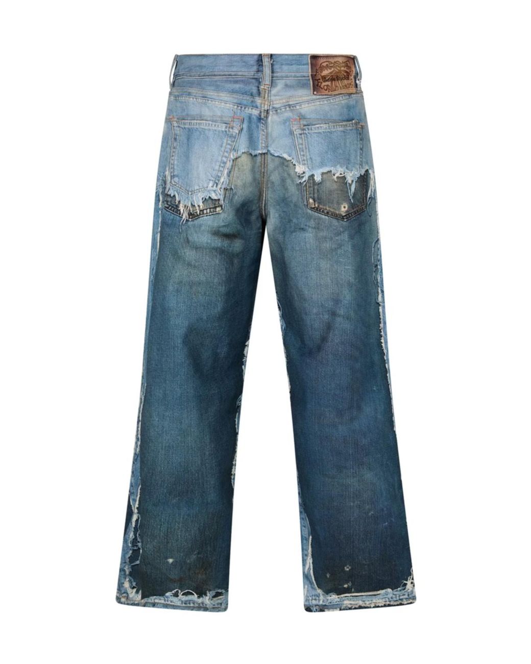 Acne Blue Trompe L'Oeil Jeans for men