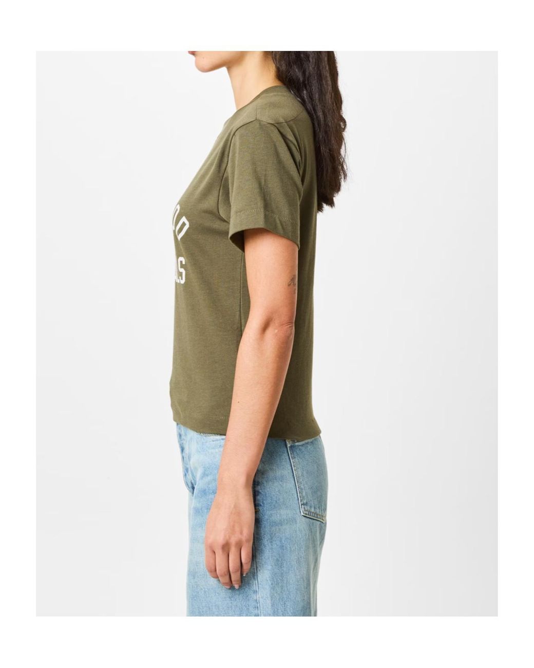 Fear Of God Green Logo Print T-Shirt