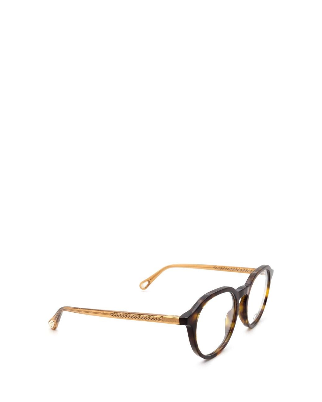 Chloé White Chloé Eyewear Round Frame Glasses