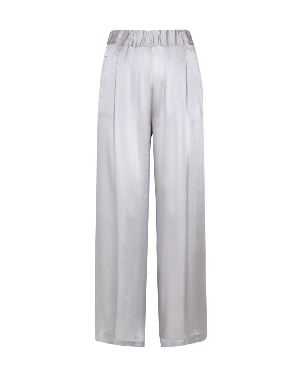 Semicouture Gray Elastic Waist Casual Pants