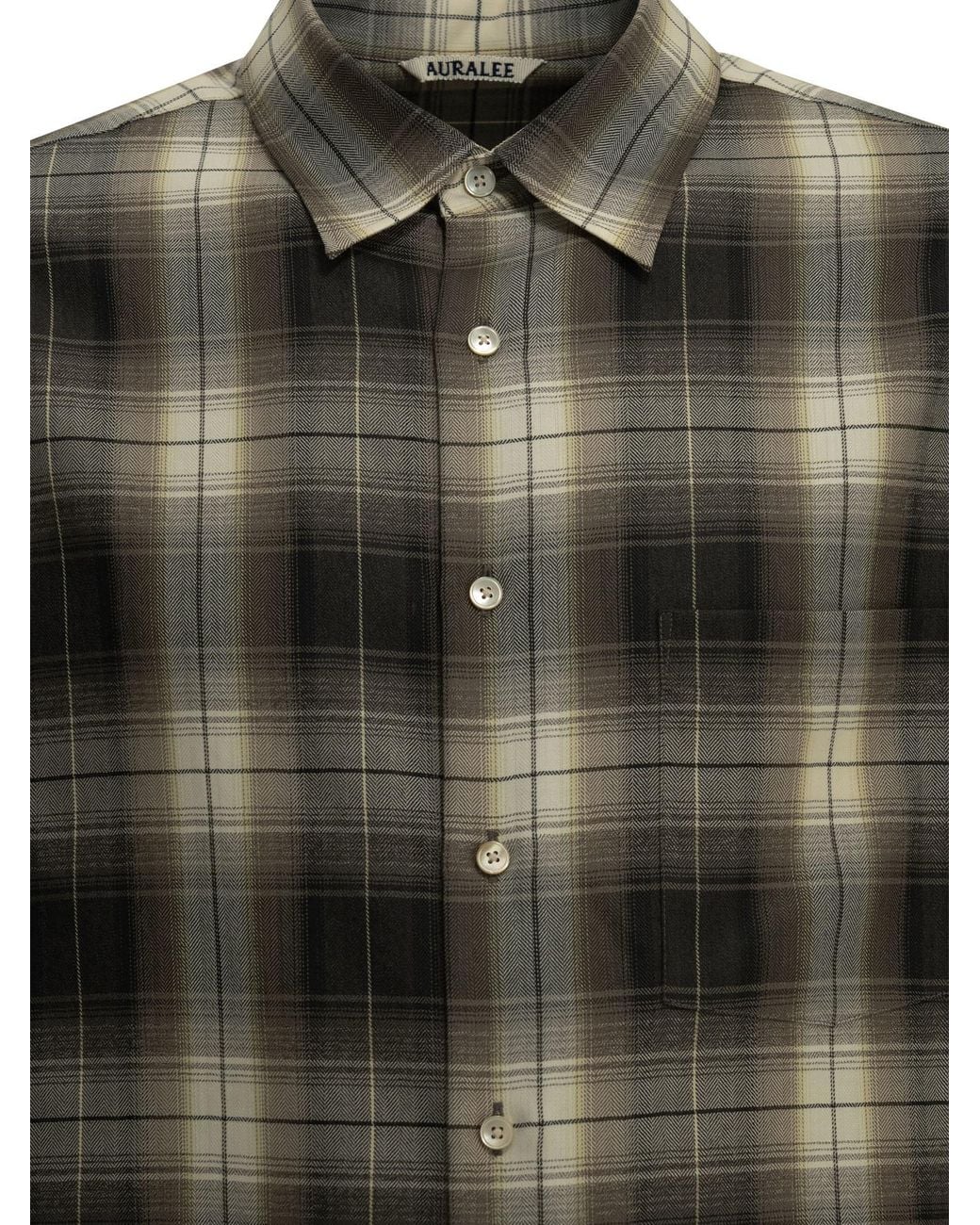 Auralee Green Long-Sleeved Shirt for men