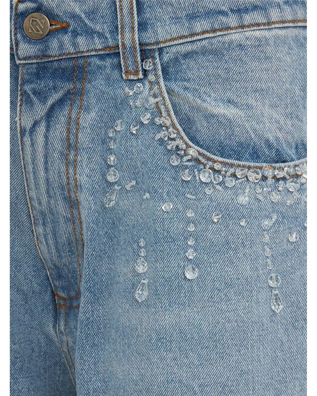 GIUSEPPE DI MORABITO Blue Wide Leg Jeans