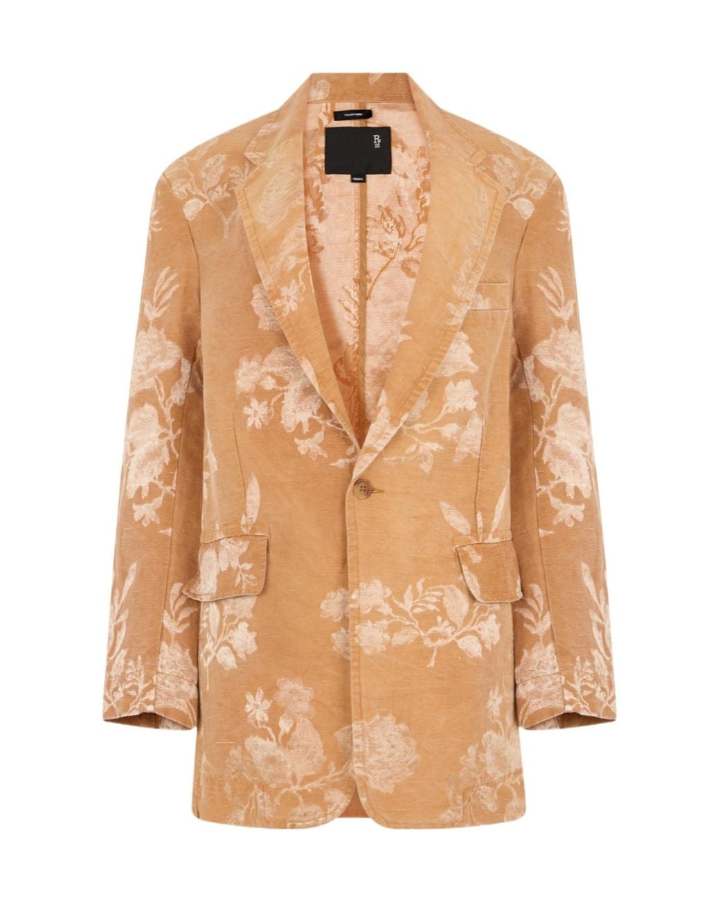 R13 Brown Floral Pattern Blazer