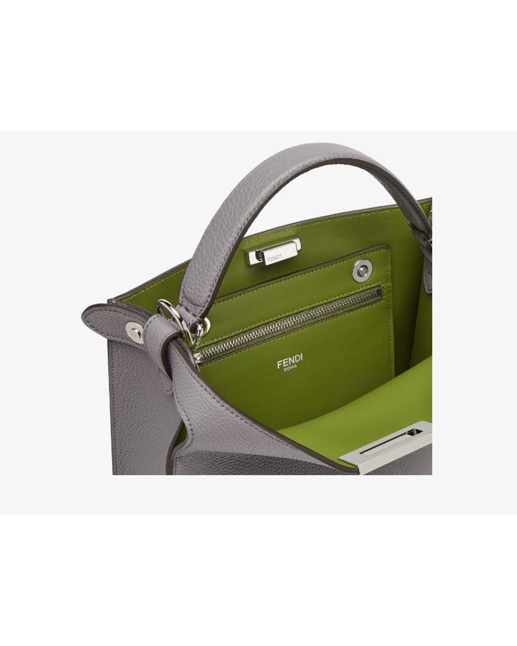 Fendi Gray Peekaboo X-Lite Small Tote Bag for men