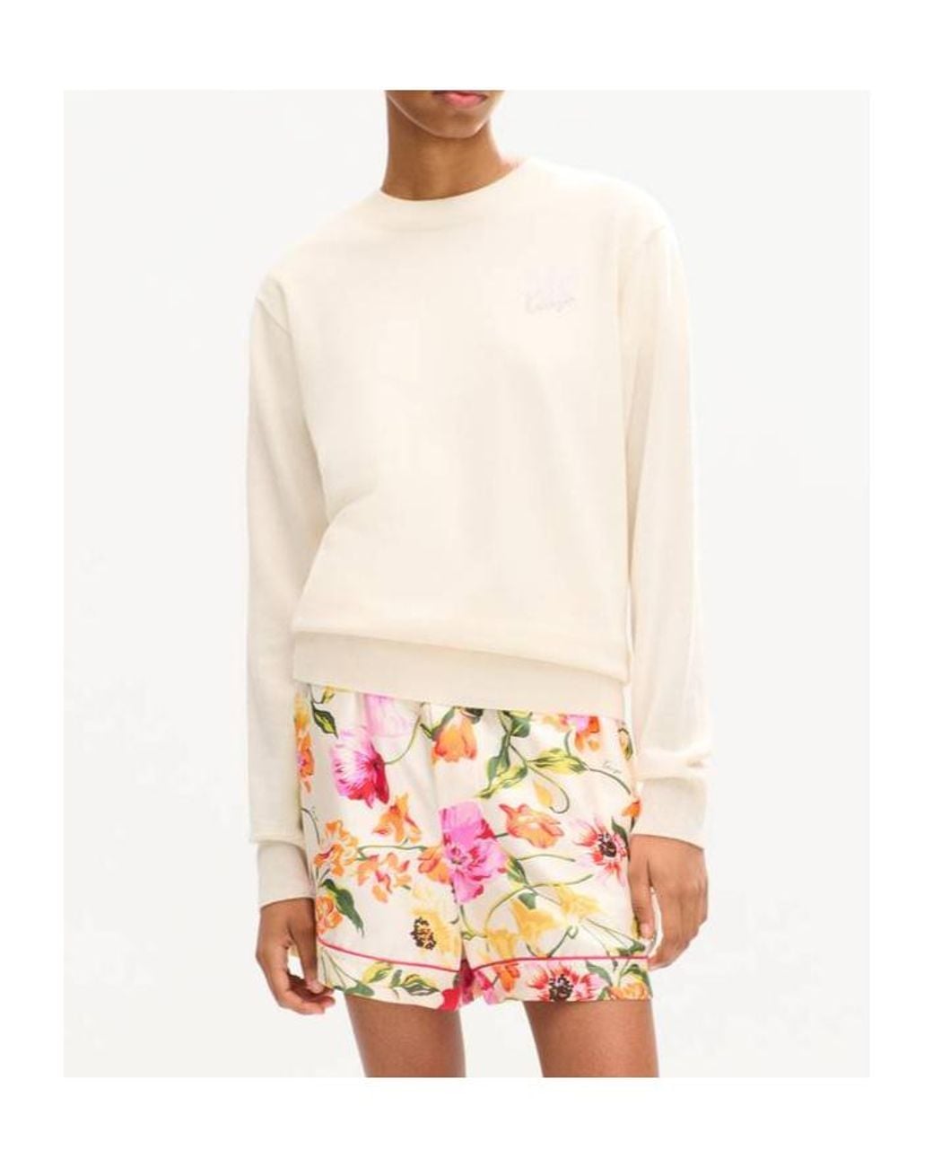 KENZO White Double K' Jumper