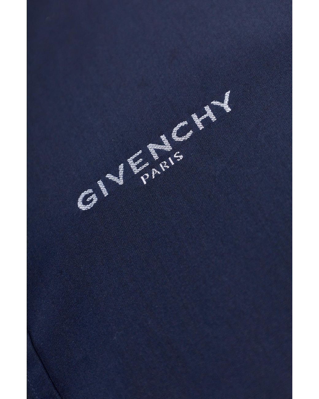 Givenchy Blue Embroidered Logo Shirt for men
