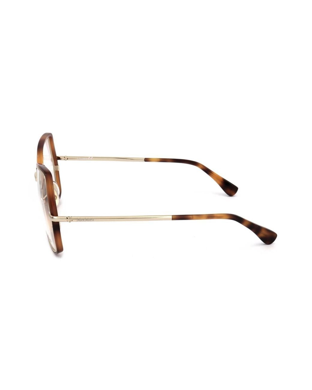 Max Mara Metallic Geometric Frame Glasses