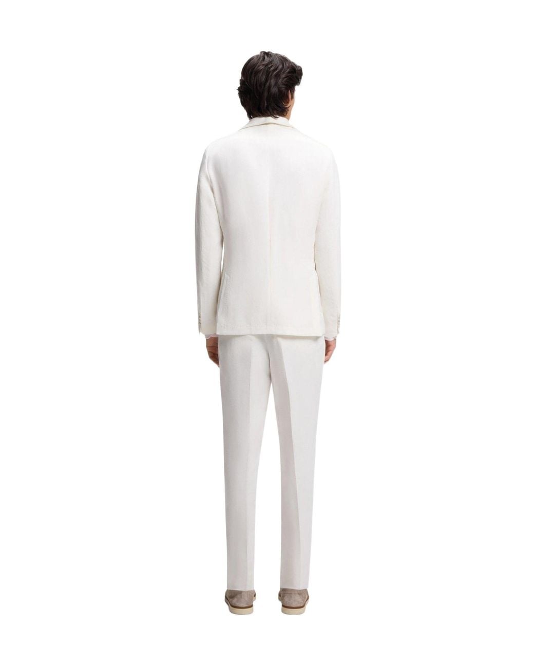 Boss White Single-Breasted Blazer for men