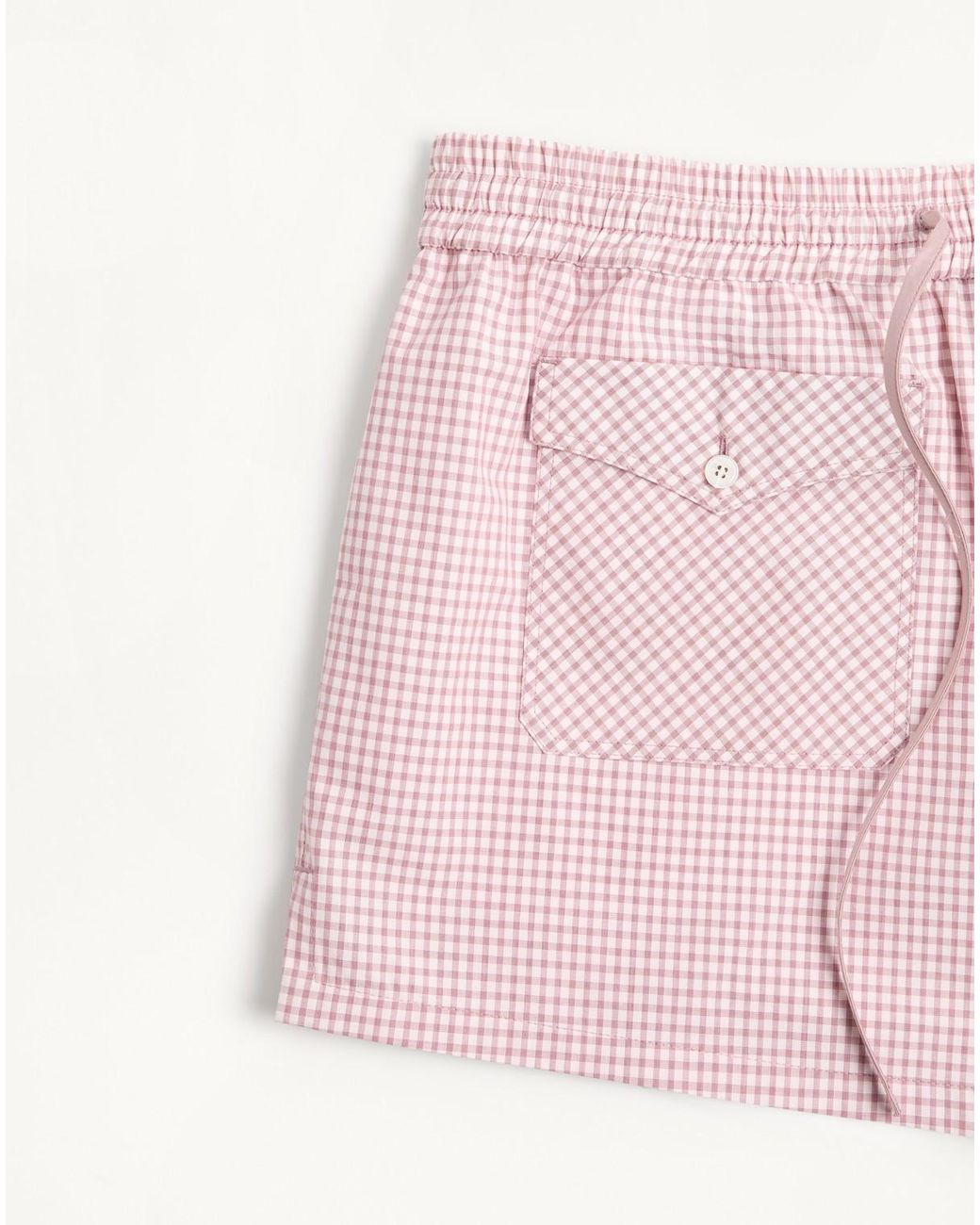 Valentino Pink Check Pattern Shorts