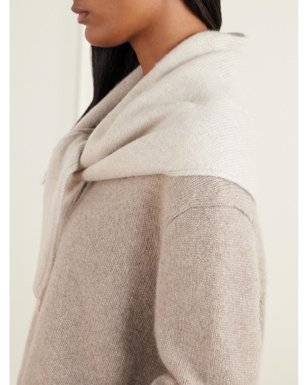 arch4 White Pure Cashmere Scarf