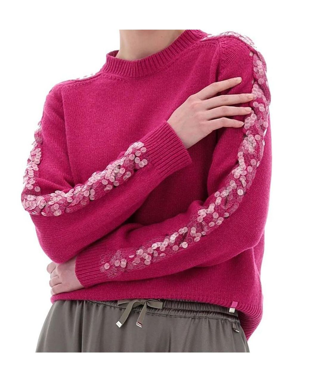Herno Pink Sequin Sweater