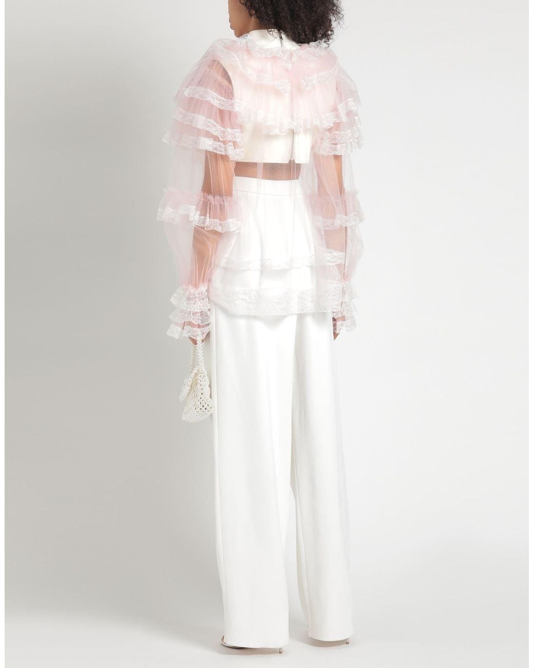 Dolce & Gabbana White Ruched Top