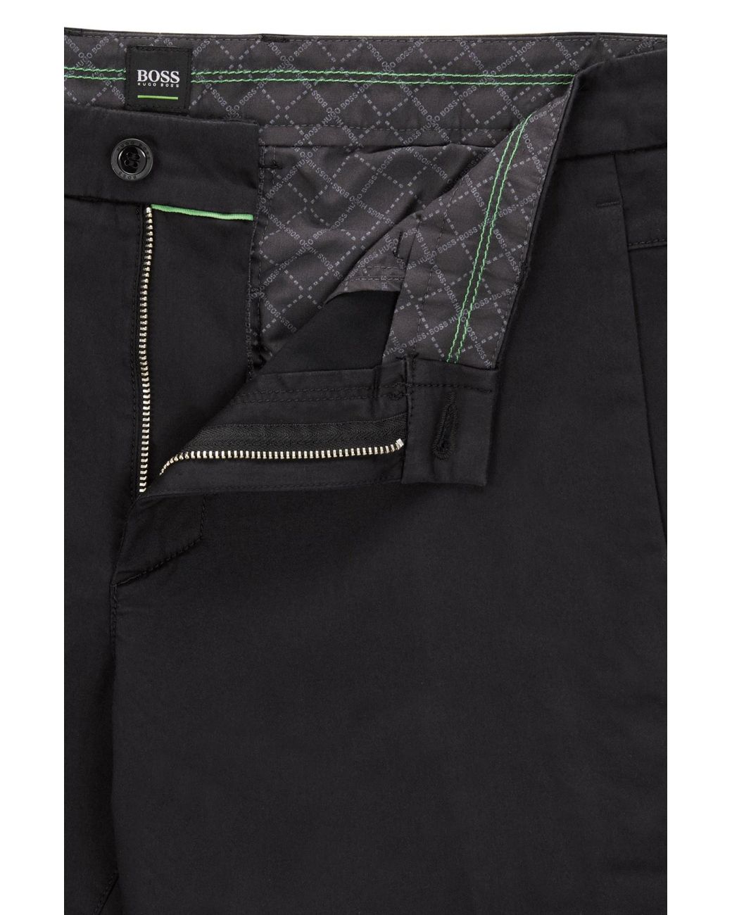 Boss Black Button Slim-Fitting Shorts for men