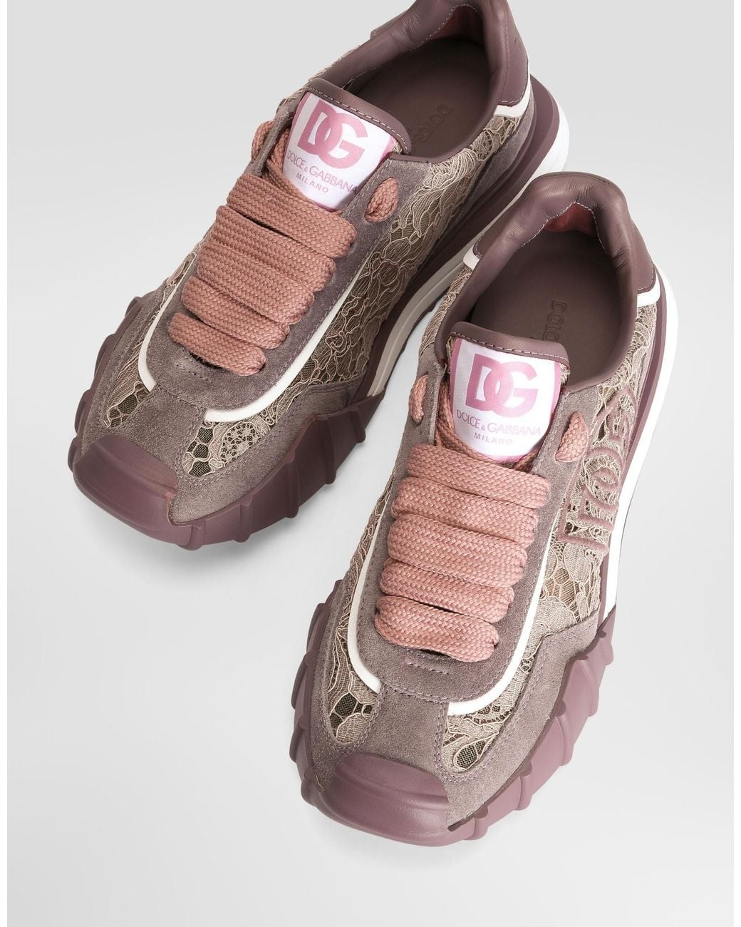Dolce & Gabbana Brown Dg Athletic Low-Top Lace Sneakers