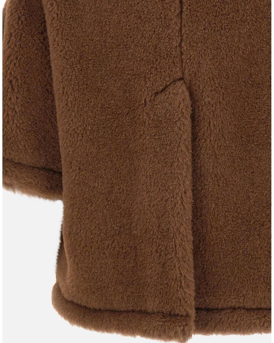 Max Mara Brown Corvino4 Button-Up Short-Sleeved Coat