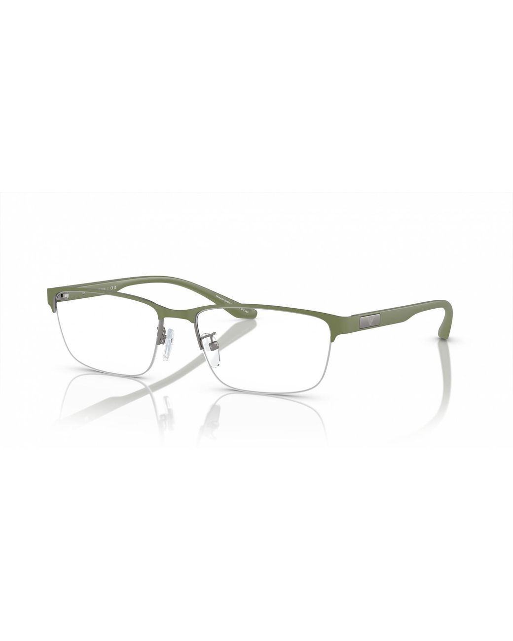 Emporio Armani Metallic Rectangle-Frame Glasses for men