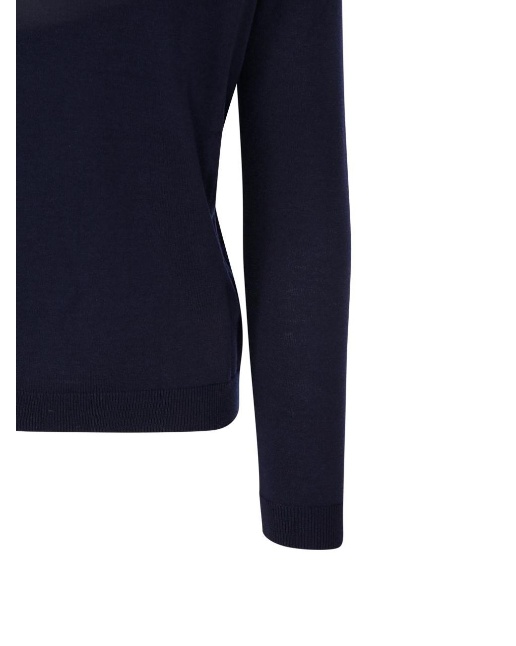 Roberto Collina Blue High-Neck Long-Sleeved Sweater for men