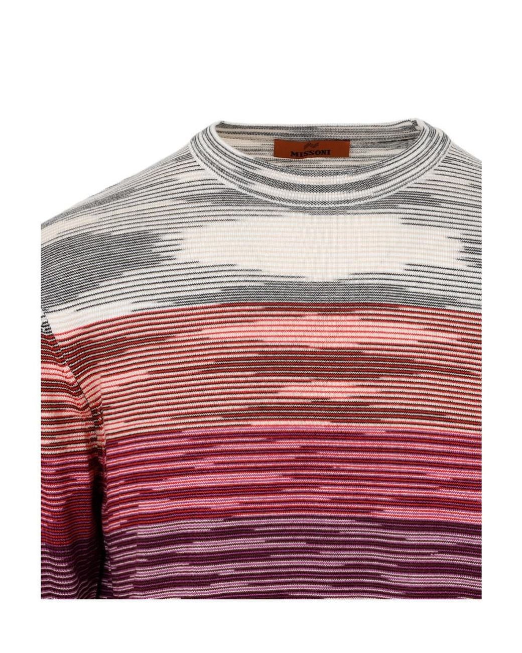 Missoni Red Striped Knitted Jumper for men