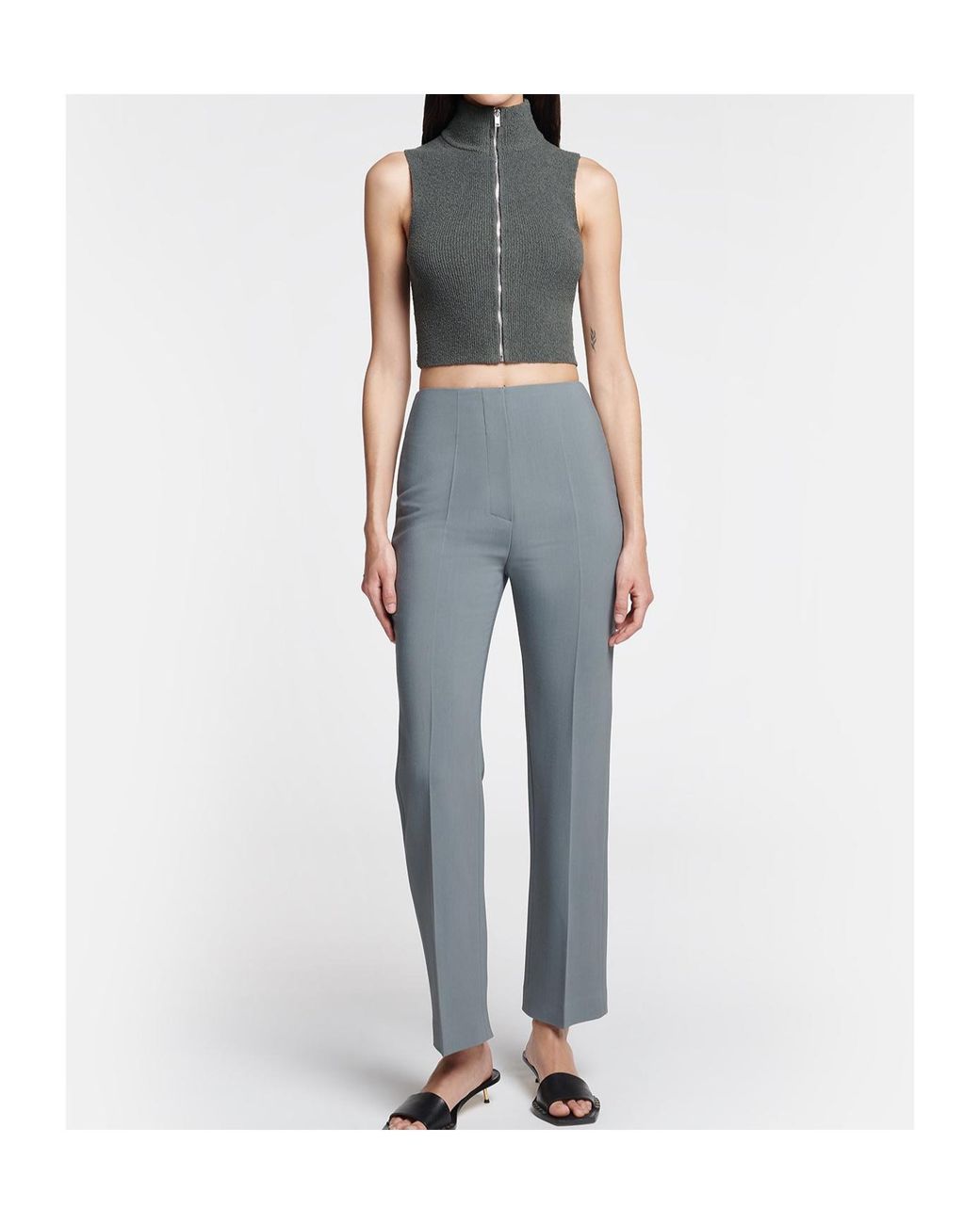 Nanushka Gray Erinna Tailored Trousers