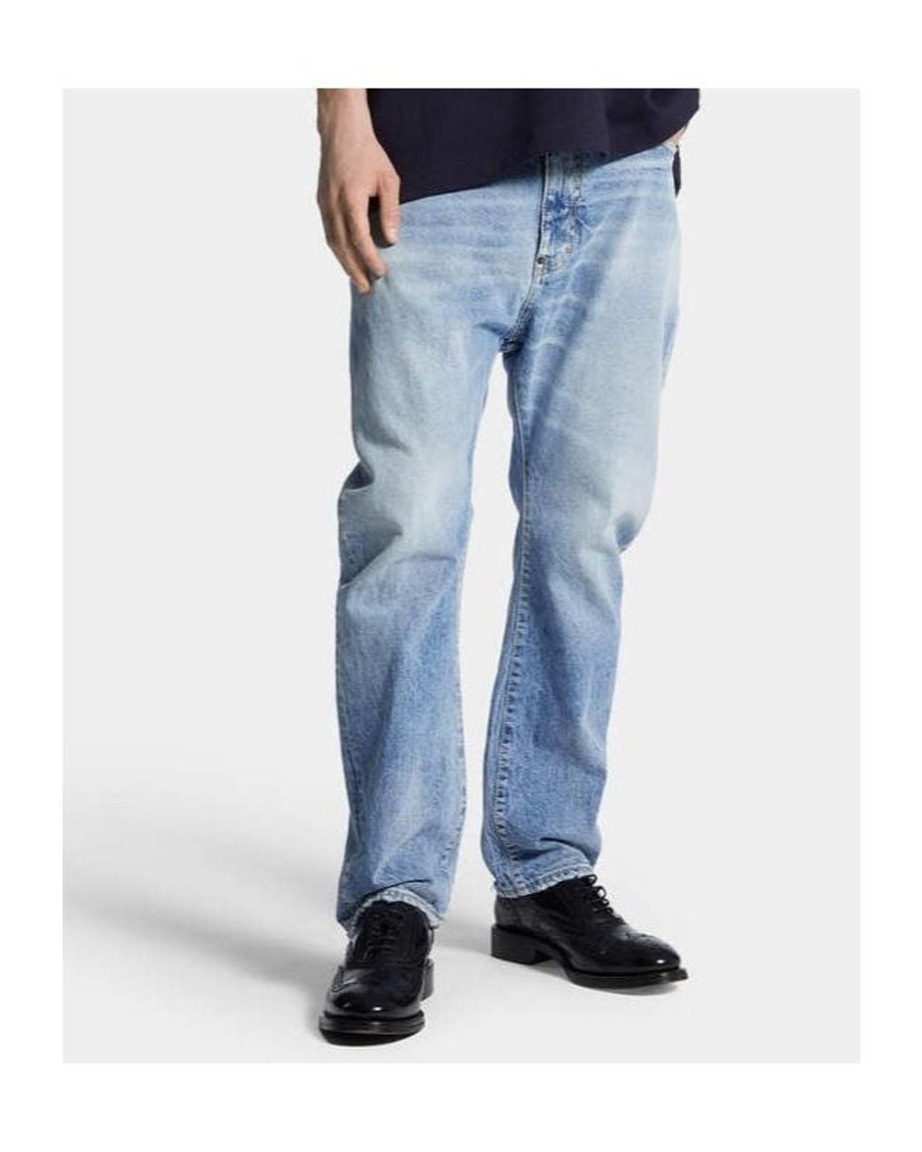 DSquared² Blue Straight Leg Logo Patch Jeans for men