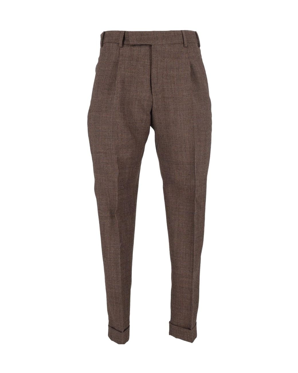 PT01 Gray Casual Trousers With Belt Loops for men